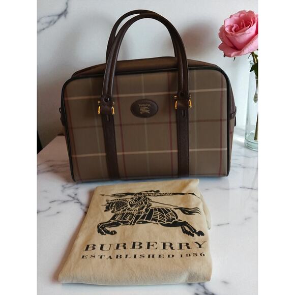 Burberry Khaki Vintage Boston Mini Handbag - Picture 1 of 16